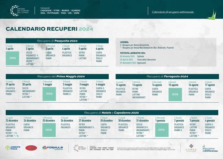 Calendario Recuperi