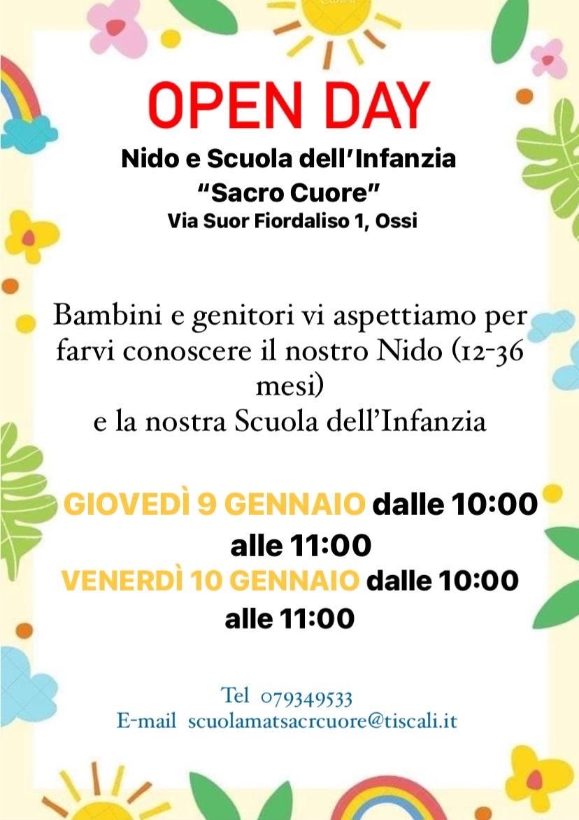 OPEN DAY -Nido e scuola dell'infanzia "Sacro Cuore"