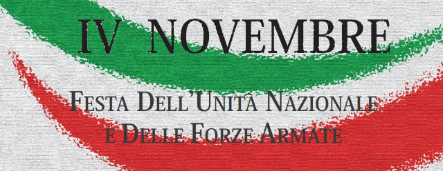  Domenica 10 Novembre Giornata Commemorativa del IV Novembre.